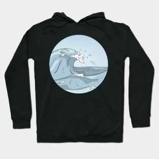 The Great Water Wave Of Kanagawa In Ocean Aesthetic Japanese Hoodie